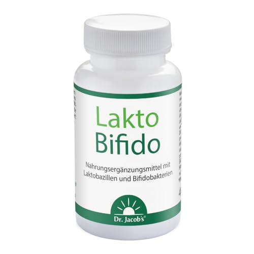 Dr. Jacob's LaktoBifido 90 Kapseln I garantiert 5 Milliarden Laktobazillen und Bifidobakterien pro Kapsel I geeignet bei Histaminintoleranz (HIT) I ohne Hefe und Gluten I 90 Portionen