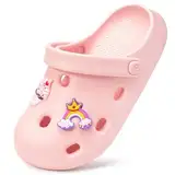 Clogs Kinder Gartenschuhe Mädchen Pantoletten Jungen Badeschuhe Hausschuhe rutschfeste Strand Sandalen Sommer Wasserschuhe Slippers C-Rosa 30.5-31EU=Etikettengröße:200