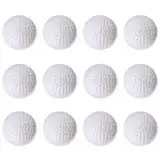 AHEJIOO 12 Pack Übungs Golfbälle, 41mm Golfball, Golfbälle Kaufen, Golf Balls, Golf Bäll, Golf-Trainingsbälle, Schwingen-Übungs-Driving Range Home Backyard Gebrauch, Weiß