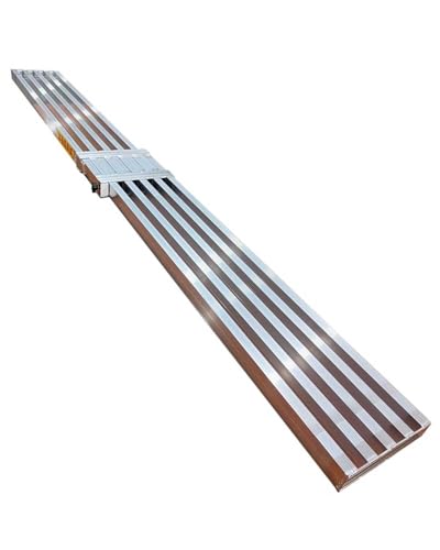 Verstellbare Aluminium-Teleskop-Arbeitsplattform, 90 - 360 cm, rutschfeste Gerüstleiter, robuste Gerüstbohle für den Innen- und Außenbereich (195,5–360 cm)