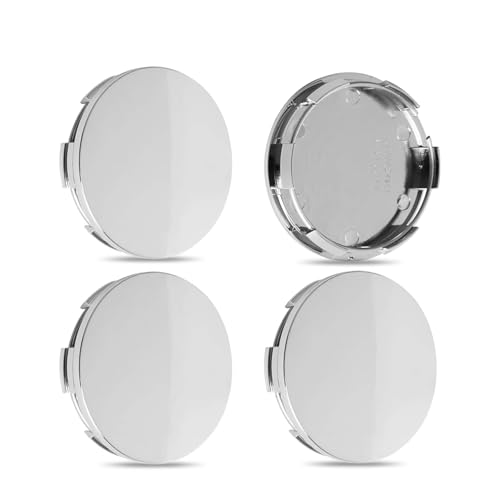 Ginddy Auto Radnabenkappen,4 Pcs ABS Kunststoff Radnabenkappen Universal Auto Zubehör Cupra Nabendeckel radnabenabdeckung Set Geeignet für Eine Breite Palette von Fahrzeugmodellen(Silber)