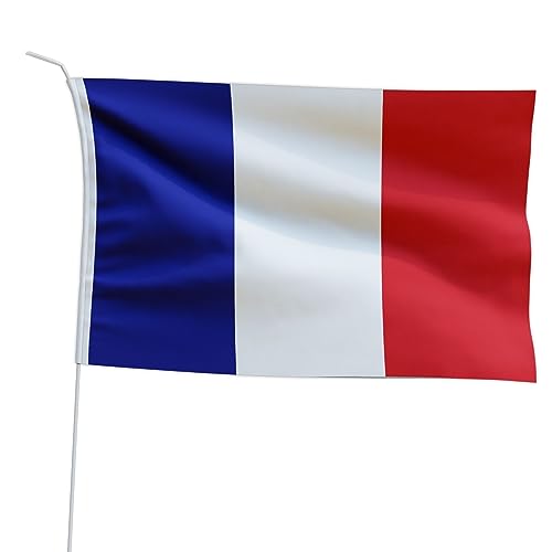 Marineo Gastlandflagge Bootsfahne Gastflagge Fahne Flagge für Boot oder Motorrad - 20 x 30cm, Frankreich