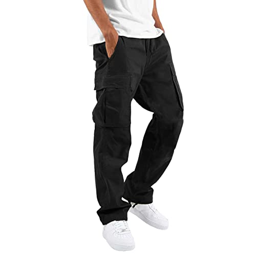 SRZYMJ Chino Hose Herren Jeanshemd Herren Chino Hose Herren Stretch 4XL Khaki Hose Herren Hose Herren Leinen Sporthose Mit Handytasche Schwarz Trekkinghose Hosen Herren Stretch XL