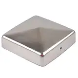 Baumarktplus Pfostenkappe Edelstahl 121 mm Pyramide Abdeckkappe für Pfosten 12x12cm