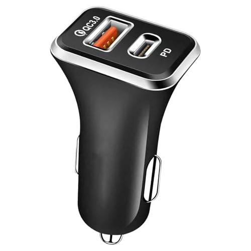 HAISENG Tragbares 38W Auto Telefonladung Mit Zwei Port Schnell Lade Adapter Unterstützung PD18W Für Mainstream Fahrzeuge