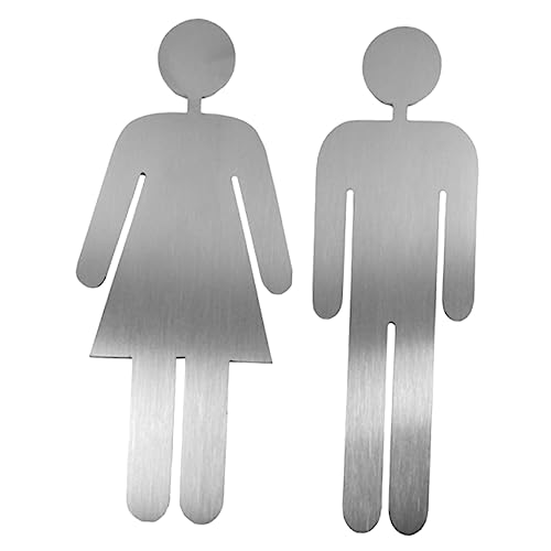 TEMPNAP 1paar Toilettenschild Edelstahl Geschlechtertrennung Hochwertige Wc-kennzeichnung Für Damen Und Herren Praktisch Für Zuhause Hotels Restaurants Und Geschäfte Langlebig Und