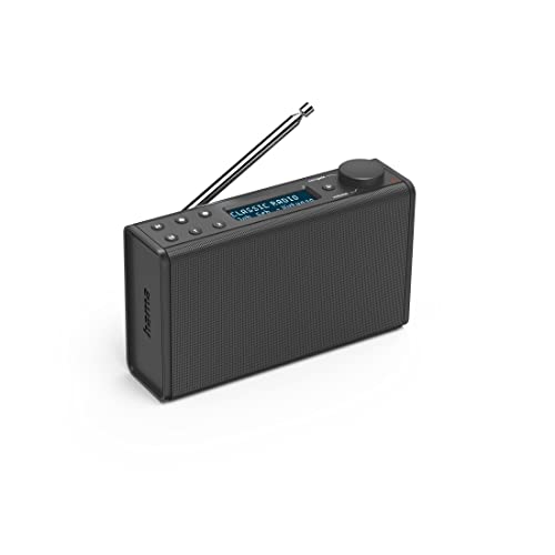 Hama Digitalradio batteriebetrieben Radio Batterie DR7USB FM DAB DAB+ Batteriebetrieben DAB Plus Radio Digital Radio klein schwarz