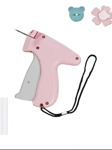 Quick Clothing Fixer, Mini Stitch Hemming Gun for Clothes, Portable Quick Clothing Fixer, Instant Button Garment Connector with 100 Bear Buckles and 1100 Plastic Needles