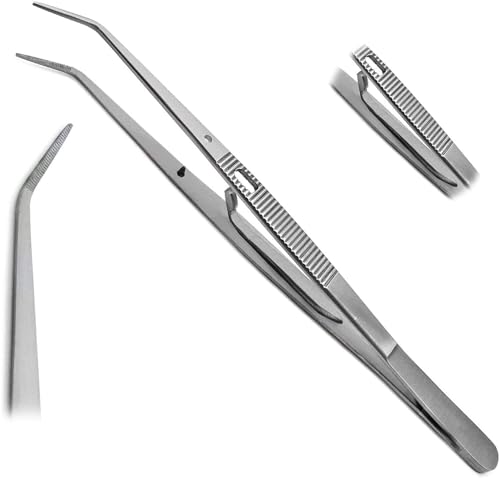 "Slite Tech Instruments Profi Chirurgische Pinzette - Hochwertige Anatomische Zange für Medizinische Versorgung, Zahnmedizin, Naht & Operationen - Zuverlässige Chirurgische Zange"(Self Lock tweezer)