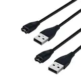 USB Ladekabel für Garmin Vivoactive 5 4 4S, 2 Stuck ladekabel fur Garmin Venu 2 2S 3 SQ Forerunner 5 245 265 935 945 instinct 3 Fenix 7 Pro 7S 7X 7X Pro Vivomove 3 3S Sport Approach S60 S10/12 S40/42