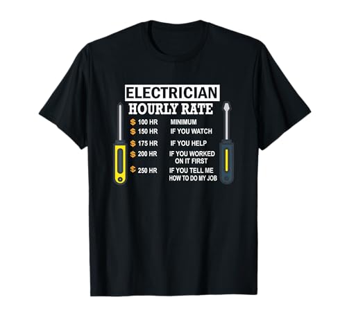 Stundensatz für Elektriker T-Shirt