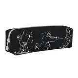 HAOSOFT Federmäppchen Eishockeyspieler Eishockey Federmappe Etui für Jungen Mädchen Große Schulsachen Federtasche Schulmäppchen Mäppchen für Schule