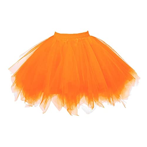 Tüllrock Damen Tutu Rock 50Er Rockabilly Petticoat Für Karneval Partykleid Karnevalskostüme Tutu Unterrock Tanzrock Ballettrock Cosplay Festliche Minirock