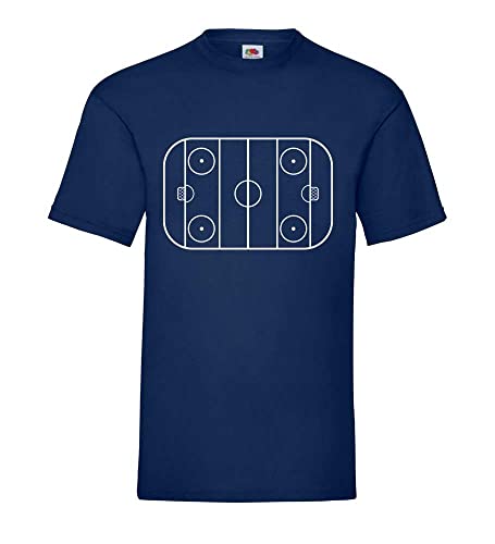Eishockeyfeld Männer T-Shirt Navy XXL