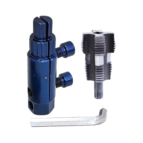 URPIZY Wasserrohr Gewindeschneider 20MM/25MM & Eckventil Drahtextraktor Werkzeug Für Bohrmaschine, PVC-Rohr Innengewindebohrer, Metallkonstruktion, Blau & Grau