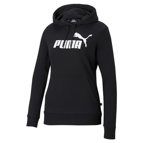 PUMA Mädchen Logo Hoodie Fl G Schwei , Puma Schwarz, 164 EU, 13-14 Jahre