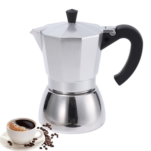 Generisch Kaffeemaschine für den Herd, Kaffeemaschine für den Herd,Handtropfkaffeemaschine aus Metall - Klassische - und Kaffeemaschine für den Herd, kleine Kaffeekanne für Männer und Frauen