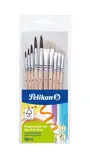 Pelikan 700405 Pinsel Starter-Set mit 5 Haar- und 5 Borstenpinseln