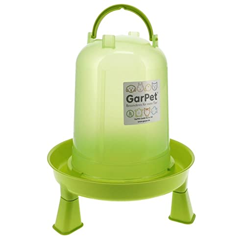 GarPet Geflügeltränke mit Stand Füße automatisch Hühner Tränke grün Stülptränke Wachtel 3,0 L