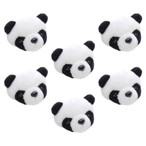 VALICLUD 6 Stück Panda Brosche Abzeichen Mädchen Zubehör Cartoon Brosche Abzeichen Hübsche Brust Pin Plüsch Mädchen Dekoration Plüsch Brosche Panda Brust Pin Mädchen Pin