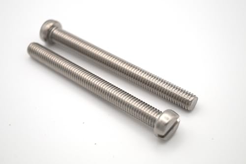 Zylinderschrauben mit Schlitz Stück Schlitzschrauben DIN 84 aus A2 Edelstahl rostfrei, Maschinenschraube mit Vollgewinde - ISO 1207