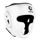 FIGHTR® Kopfschutz mit bestem Sitz für maximalen Schutz | Boxhelm für Sparring | Verstellbare Größe für Boxen, MMA, Muay Thai, Kickboxen & Kampfsport (Weiß, S/M)