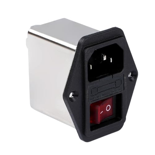 Jadeshay EMI-Filter, AC 115 V/250 V einphasiger EMI-Leistungsfilter EMI-Filteranschluss 50/60 Hz Elektromagnetischer Interferenzfilter(CW2B-10A-T)