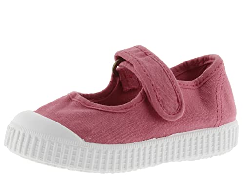 victoria Unisex – Kinder Mary Jane 136605-KIDS Mary Jane 1915 GËFARBTES Canvas DREC & Klettverschluss FRAMBUESA 32