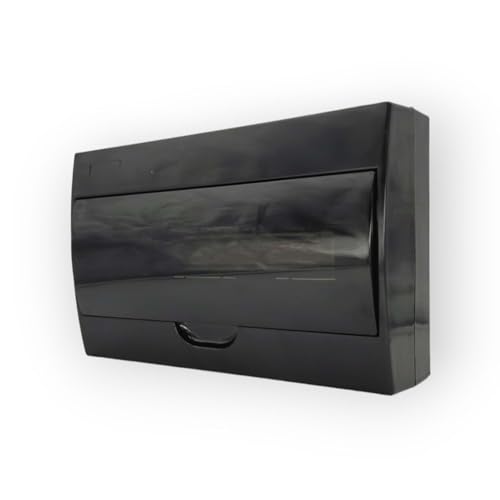 Sicherungskasten 18 Module Aufputz IP41 Schwarz