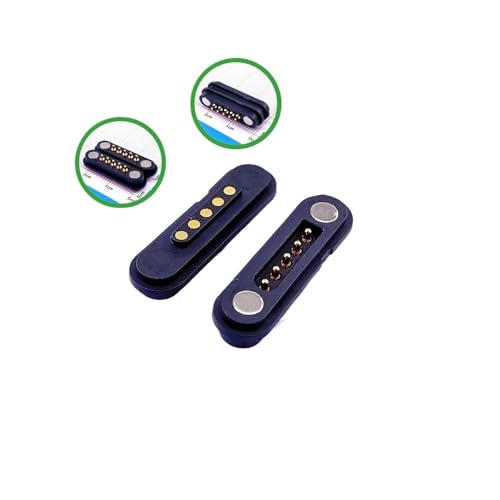 2A wasserdichter magnetischer Pogo-Pin-Stecker, 2, 3, 4, 5, 6 Positionen, federbelastet, 2,54 mm männlich weiblich, DC-Steckdose, Kontaktleiste(5P Straight MF)