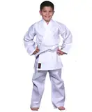 Chikara Karateanzug Kinder weiß, Karate Anzug Jungen, Karate Anzug Mädchen, Karateanzug Kinder Baumwolle, Kampfsportanzug Kinder (190)