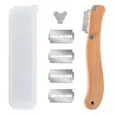 Bäckermesser, Brot Lahm Messer, Teig Rasiermesser Set, Holz Ritzmesser für Brot, Baguettemesser, mit 5 Rasierklinge & 1 Kunststoffbox, Gravieren von Brotmustern, für DIY Brotteig Backformen Küche