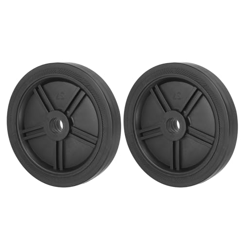 PATIKIL 8" Luft Kompressor Räder 2Stk Universell Luft Kompressor Rad Ersatz Teil Luft Kompressor Ersatz Räder mit 1" Durchmesser Loch für Einfache Mobilität Schwarz