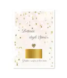 Rubbelkarte Hochzeit Hochzeit Lotterie des Brautpaares (Goldene Herzen)