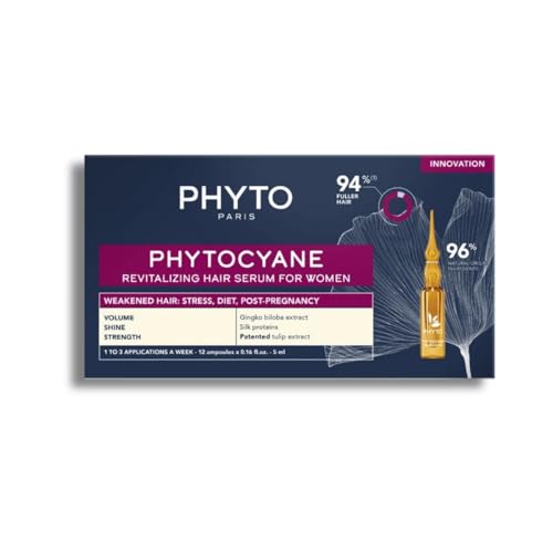 Phyto Phytocyane Anti-Haarausfall-Behandlung, für Damen, 12 x 5 ml