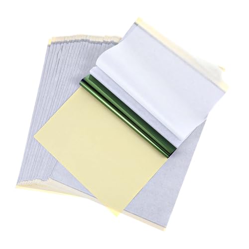 Ptwola 25 Stück Blatt Tattoo Transferpapier Kunsthaut Blanko Tattoo Transfer Papier Übungshaut Tracepapier Doppelseiten Gefälschte Praxis Haut Schablonenpapier für Anfänger Künstler Tätowierer Üben
