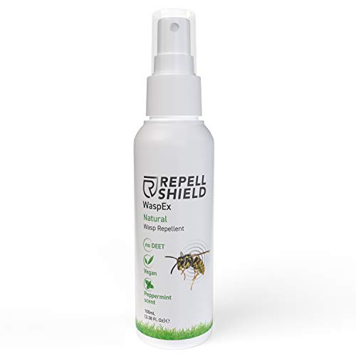 RepellShield Veganes Wespenspray als Wespenabwehr auch für Hornissen - Schonendes Anti Wespen Spray zum friedlichen Wespen vertreiben, Harmloses Wespenspray langzeitwirkung, Vespenspray (100 ml)