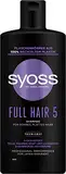 Syoss Shampoo Full Hair 5 (440 ml), Volumen Shampoo für dünnes und plattes Haar, Haarshampoo mit 5-fach-Effekt für volleres Haar, vegane Formel mit Amino-Komplex