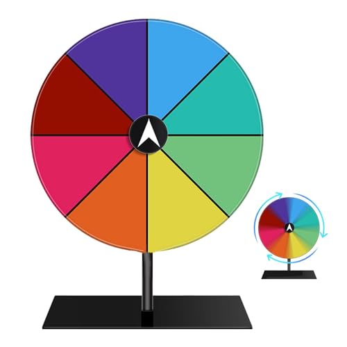 27 Cm Glücksrad Zum Drehen - Spinnings Prize Wheel - Drehendes Preisrad - Tischglücksrad Für Lotteriespiele Wheel Of Fortune Bunt | Für Karneval, Messen, Gewinnen Von Fortune-Spin-Spielen