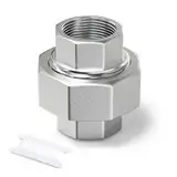 ERGAOBOY 2 Stück 304 Edelstahl Union, 3/4" BSP Innengewinde Rohrverschraubung, Gewinde Adapter für Wasser/Öl/Gas