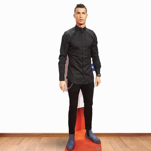 Star Cutouts Pappfigur Cristiano Ronaldo in Lebensgröße, Mehrfarbig