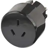 Brennenstuhl Reisestecker/Reiseadapter (Reise-Steckdosenadapter für: Euro Steckdose und Australien, China Stecker) schwarz