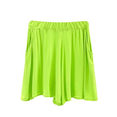 Sommerrock Damen Leicht Kurz, Minirock Damen Kurz, Plisseerock Elastischer Bund Einfarbig Sportrock Hoch Taillierte Elegant Glockenrock Swing A-Linie Tanzrock Versatile Casual Unterrock Büro