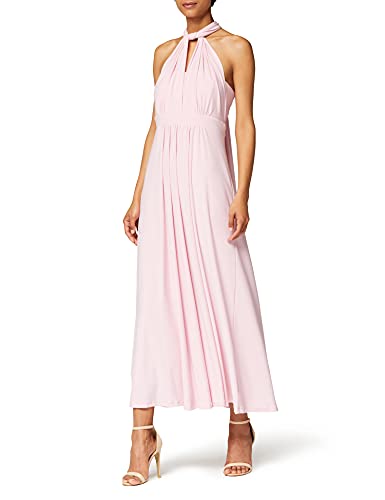 Amazon-Marke: TRUTH & FABLE Damen Maxi A-Linien-Kleid, Rosa (Bridal Rose), 44 (Herstellergröße: XXL)