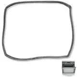 CHEFZOCO Türdichtung für Backofen, Gummi, für Backofen, universell, Maße 450 mm breit x 340 mm hoch, inklusive 4 Haken, kompatibel mit Bosch, Balay Constructa, Siemens und für Neff