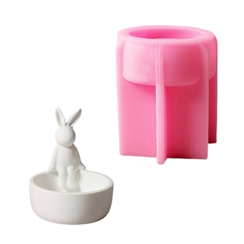 YAOGUI Silikonformen für Kaninchen, Kerzenhalter, Gipsformen, Gussteile, Schmuck, Aufbewahrungsboxen