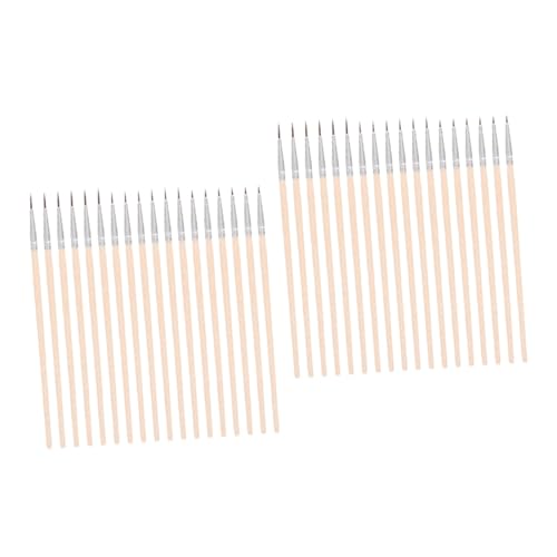 STOBOK 120 STK Hakenstift Pinsel Beginner zeichnen stifte ad Acrylnagelset Malwerkzeug Modelle Ölgemäldezubehör Malutensilien Maniküre die Bürste Hookline-Stift einstellen Student Holz