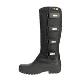 RL24 - Kinder & Damen Thermostiefel Classic schwarz | wasserdichte Winterstiefel | mit Klettverschlüssen für verstellbare Wadenbreite | gefütterte Schneestiefel | Reitstiefel in Größe 40