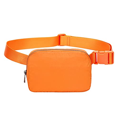 Hüfttasche zum Laufen für Frauen Bauchtasche mit verstellbarem Gurt für Wandern Sport Reisen E, Orange