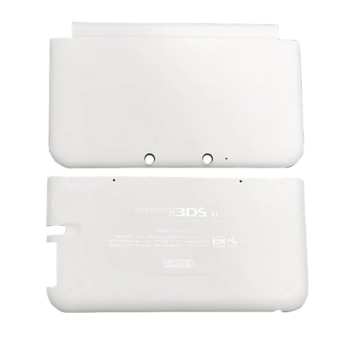 Weiße Farbe 3DSXL Extra Gehäuse Abdeckungen 2 Stück Set Ersatz für alte Big 3DS XL/LL 3DSLL Handkonsole, US Edition äußere A/E Face Top/Bottom Frontplatte Abdeckplatte